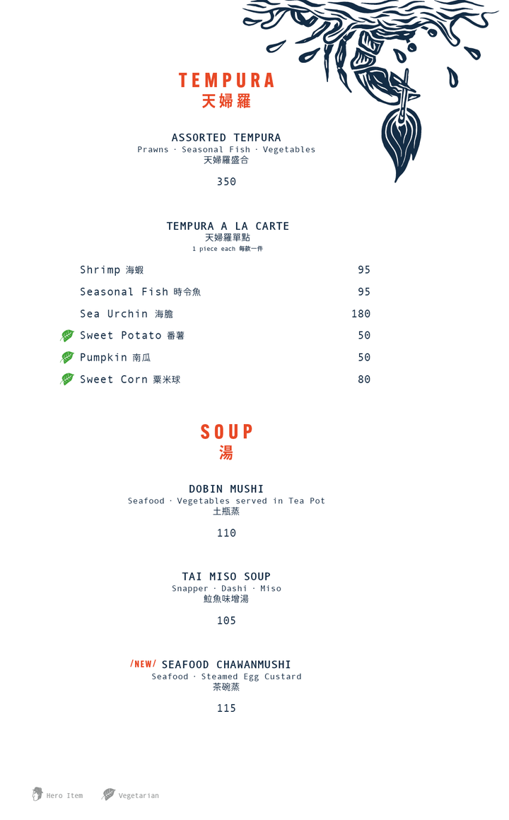 TOKIO JOE 主餐牌 (星期日至四食物9折)